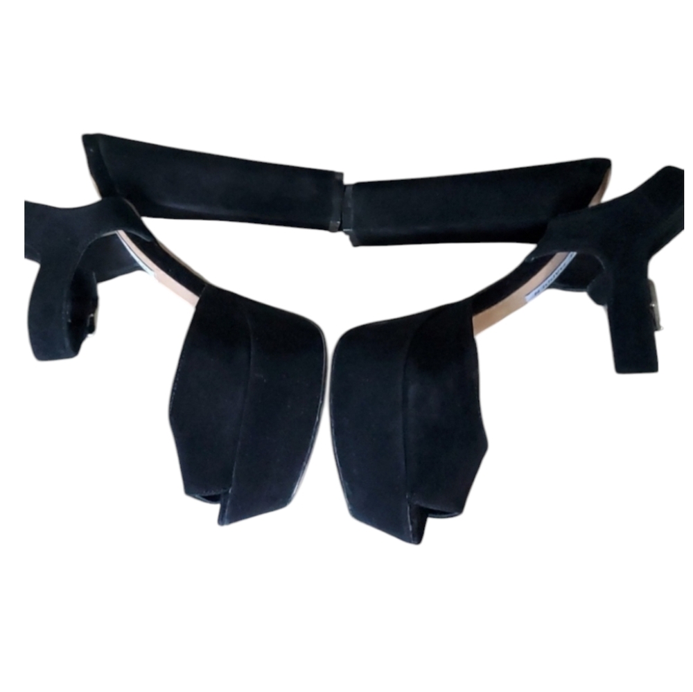 Steve Madden Jillyy Mary Jane Platform Heels Sz 5.5M – Black Strappy Sandals